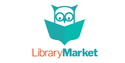 Library Market logo with reading owl