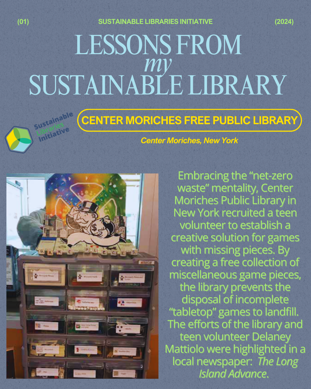 Center Moriches Lessons from my Sustainable Library