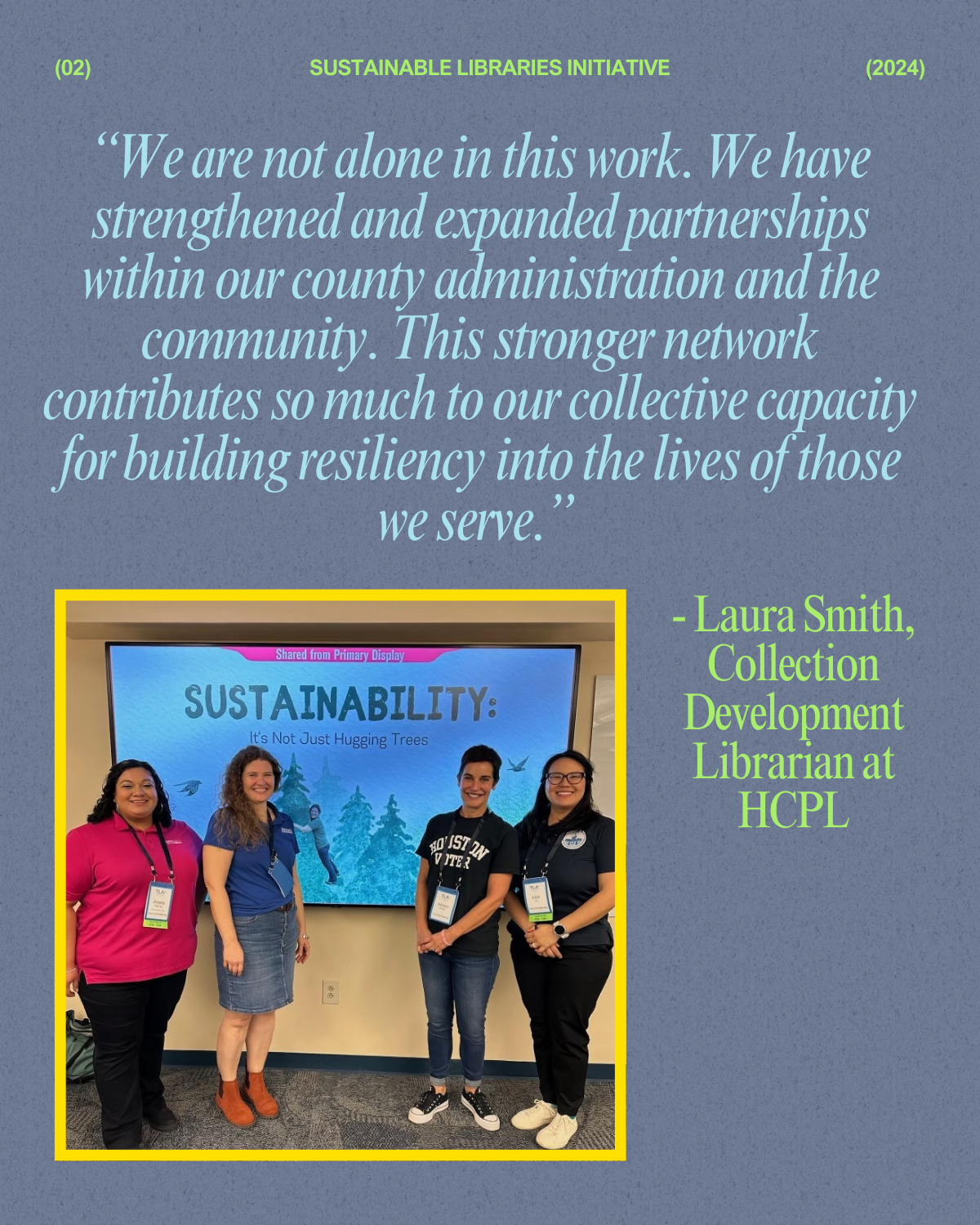 Harris County Lessons from my Sustainable Library page 2