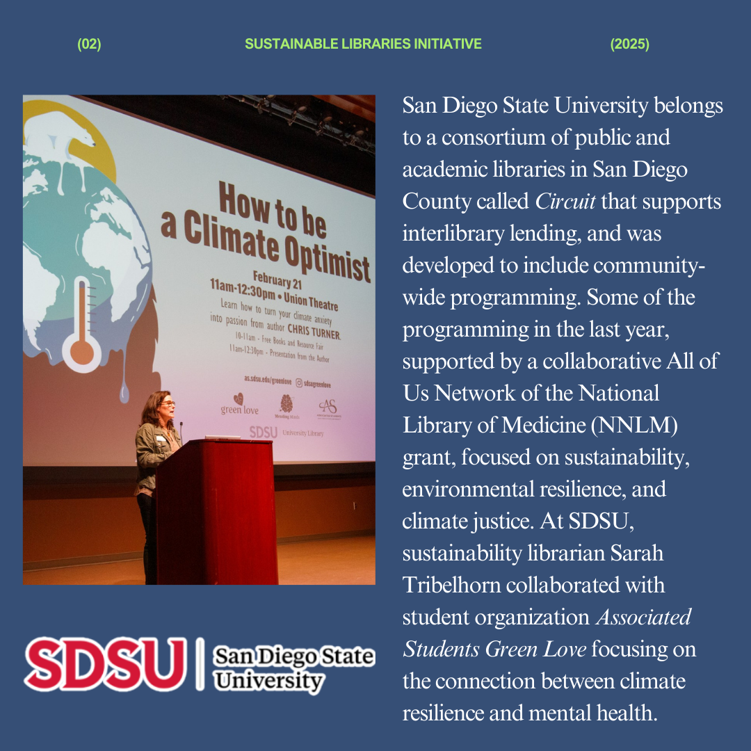 Lessons From My Sustainable Library - San Diego State University 