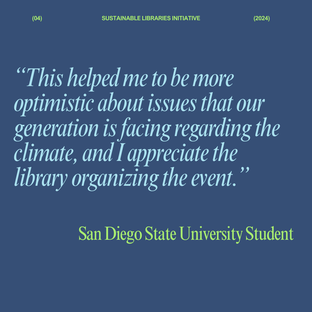 Lessons From My Sustainable Library - San Diego State University 