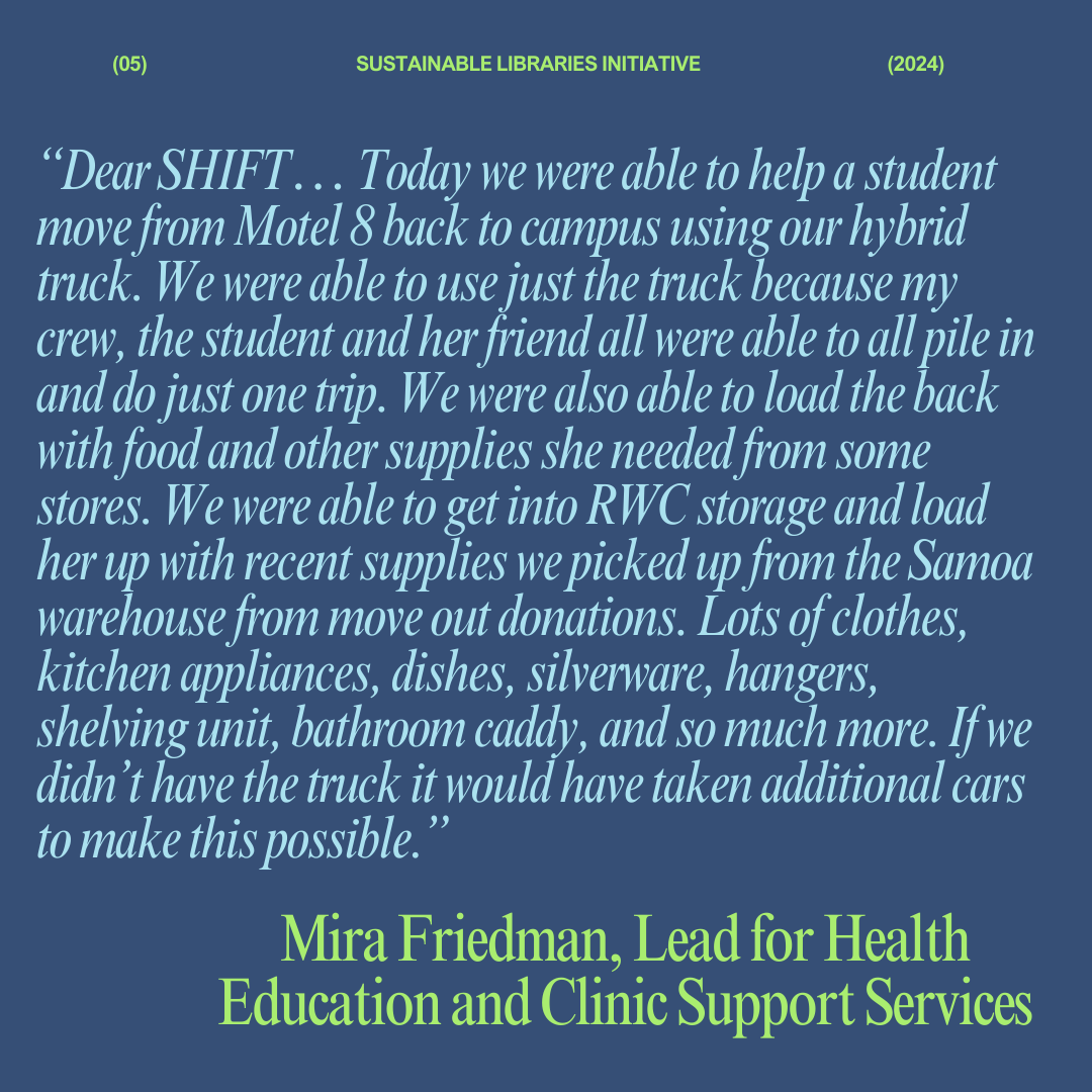 Lessons From My Sustainable Library - Cal Poly Humboldt