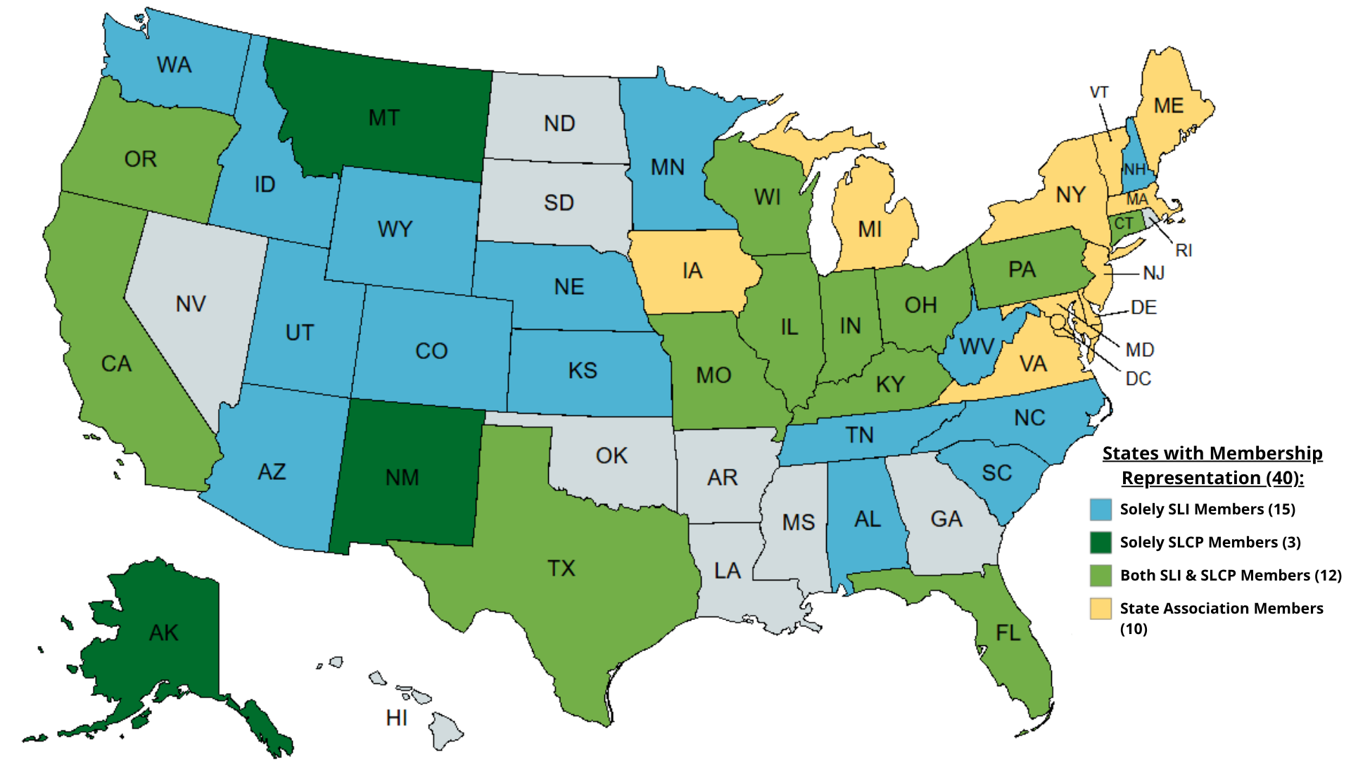 States SLI membership map