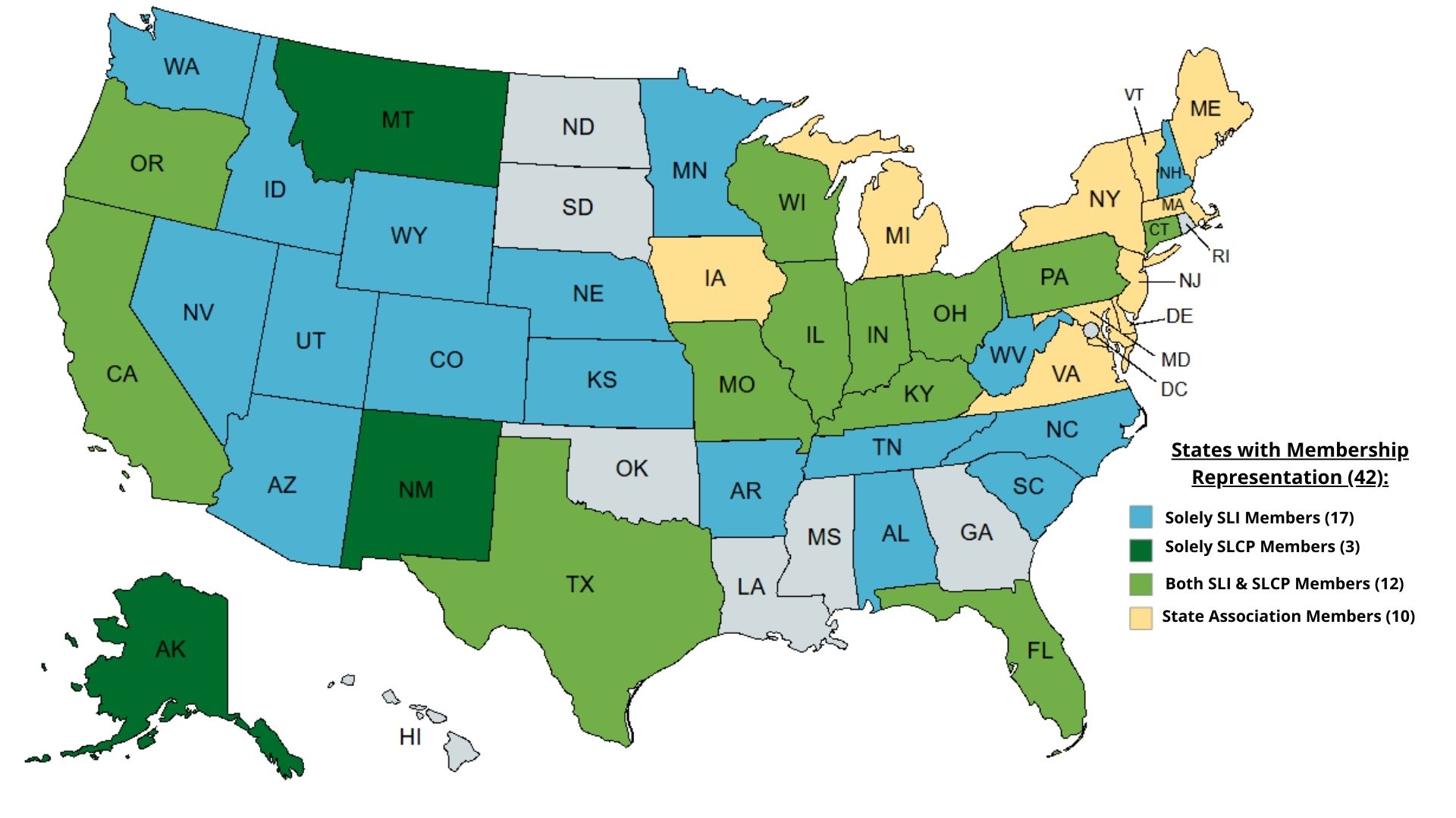 SLI/SLCP Membership Map December 4, 2025